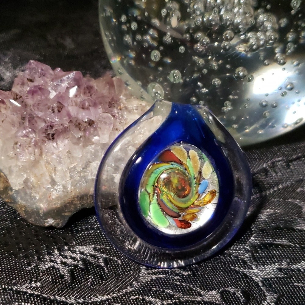 2 for $10 💙 Handmade Colorful Glass Pendant